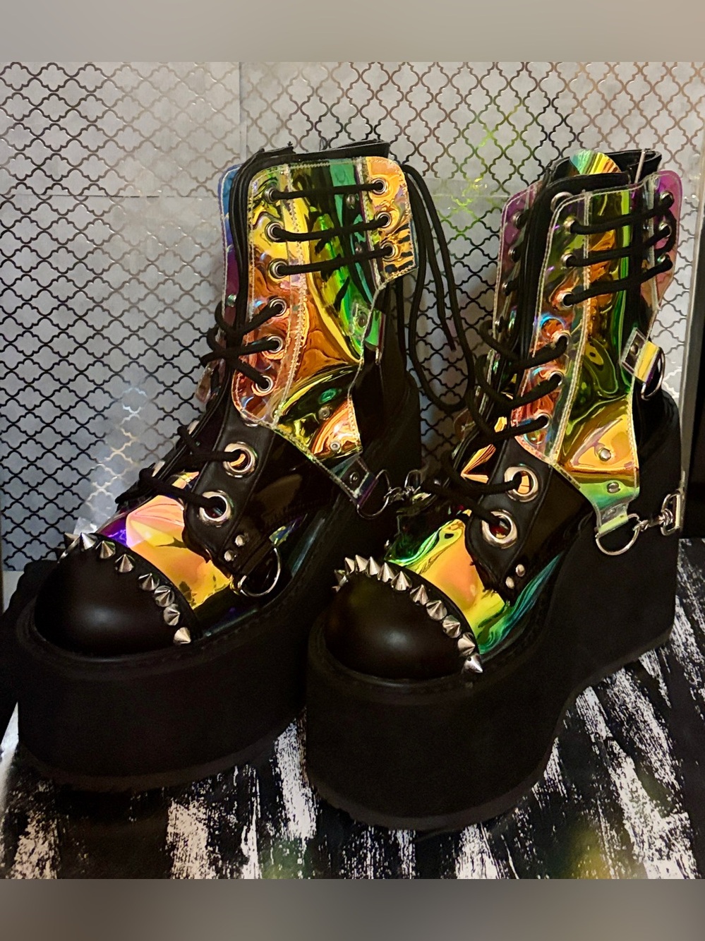 Demonia Swing 115 Platform Goth Boot